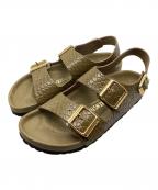 BIRKENSTOCKビルケンシュトック）の古着「Milano Embossed Natural Leather （ミラノエンボスナチュラルレザー）」｜オリーブ