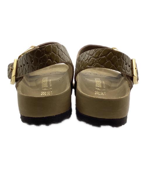 BIRKENSTOCK（ビルケンシュトック）BIRKENSTOCK (ビルケンシュトック) Milano Embossed Natural Leather （ミラノエンボスナチュラルレザー） オリーブ サイズ:24.5cmの古着・服飾アイテム