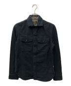 L.L.Beanエルエルビーン）の古着「エルボーパッチネルシャツ」｜ブラック
