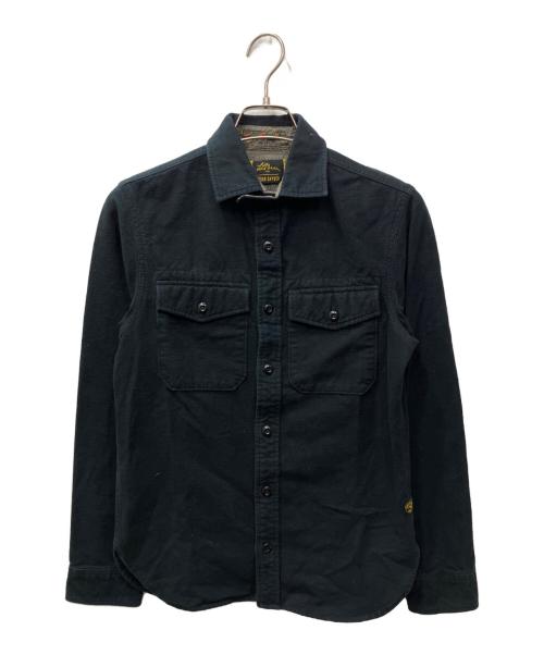 L.L.Bean（エルエルビーン）L.L.Bean (エルエルビーン) エルボーパッチネルシャツ ブラック サイズ:XSの古着・服飾アイテム