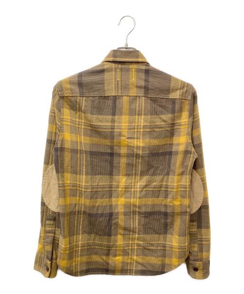 L.L.Bean（エルエルビーン）L.L.Bean (エルエルビーン) エルボーパッチチェックネルシャツ ブラウン×イエロー サイズ:XSの古着・服飾アイテム
