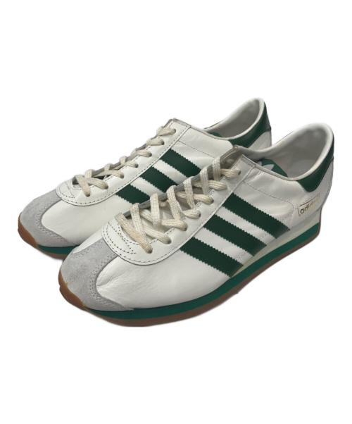 adidas（アディダス）adidas (アディダス) 【観賞用】90's カントリー カンガルーレザー スニーカー グリーン×ホワイト サイズ:６　１/2の古着・服飾アイテム