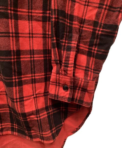 gold（ゴールド）GOLD (ゴールド) コットンフランネルチェックシャツ レッド×ブラック サイズ:Mの古着・服飾アイテム