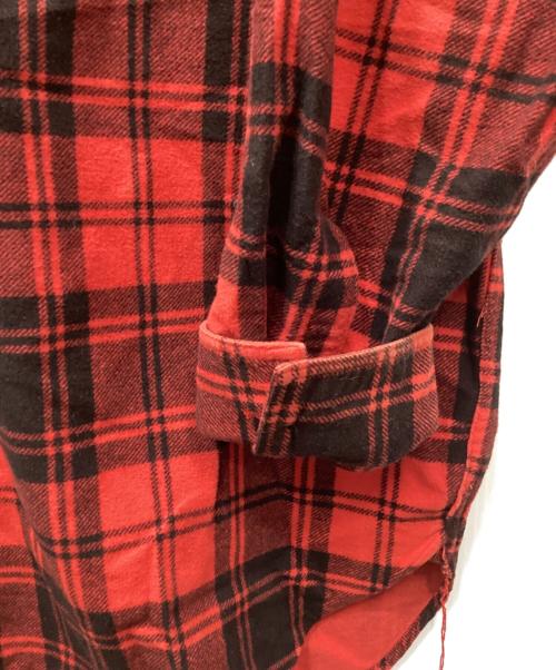 gold（ゴールド）GOLD (ゴールド) コットンフランネルチェックシャツ レッド×ブラック サイズ:Mの古着・服飾アイテム