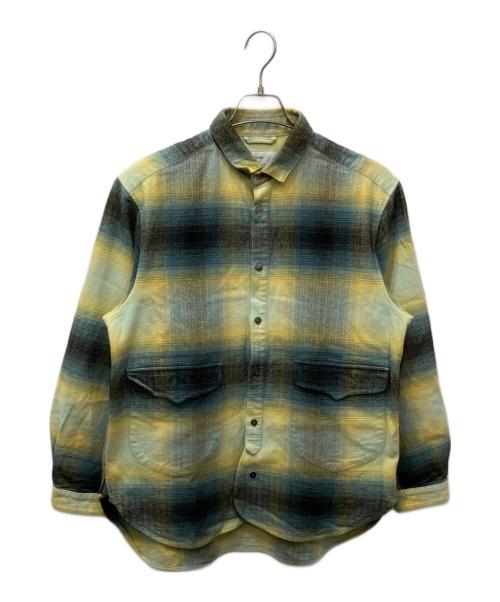 SUGARHILL（シュガーヒル）SUGARHILL (シュガーヒル) ヘリンボーンオンブレチェックネルシャツ ブルー×イエロー サイズ:2の古着・服飾アイテム