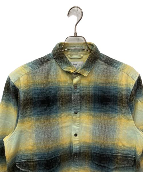 SUGARHILL（シュガーヒル）SUGARHILL (シュガーヒル) ヘリンボーンオンブレチェックネルシャツ ブルー×イエロー サイズ:2の古着・服飾アイテム