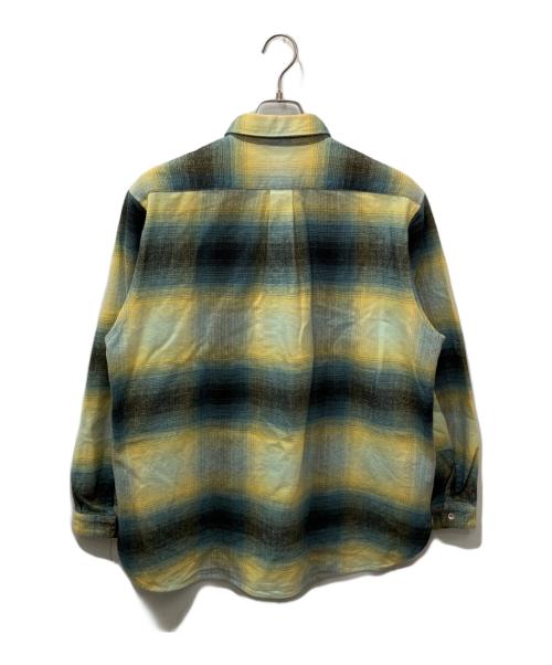 SUGARHILL（シュガーヒル）SUGARHILL (シュガーヒル) ヘリンボーンオンブレチェックネルシャツ ブルー×イエロー サイズ:2の古着・服飾アイテム