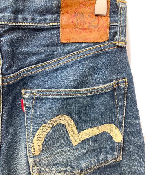 EVISU（エヴィス）EVISU (エヴィス) Dowluck (ドウラク) No2 白カモメペイントデニムパンツ インディゴ サイズ: W27×L30の古着・服飾アイテム