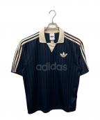 adidasアディダス）の古着「襟付きゴーリートップ」｜ネイビー