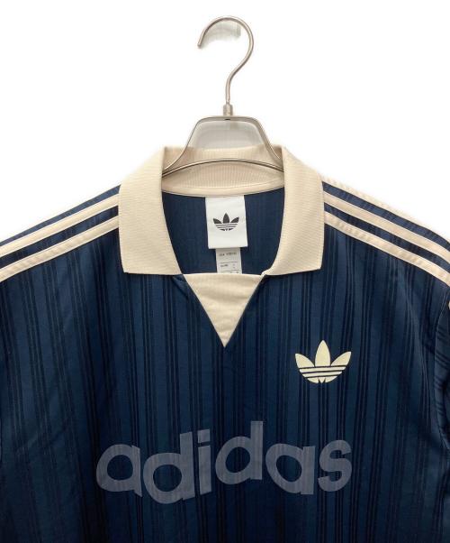 adidas（アディダス）adidas (アディダス) 襟付きゴーリートップ ネイビー サイズ:Sの古着・服飾アイテム