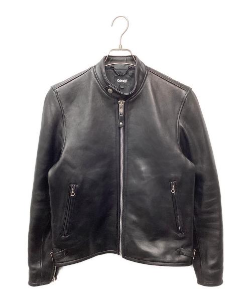 Schott（ショット）Schott (ショット) ラムレザーシングルライダースジャケット ブラック サイズ:Mの古着・服飾アイテム