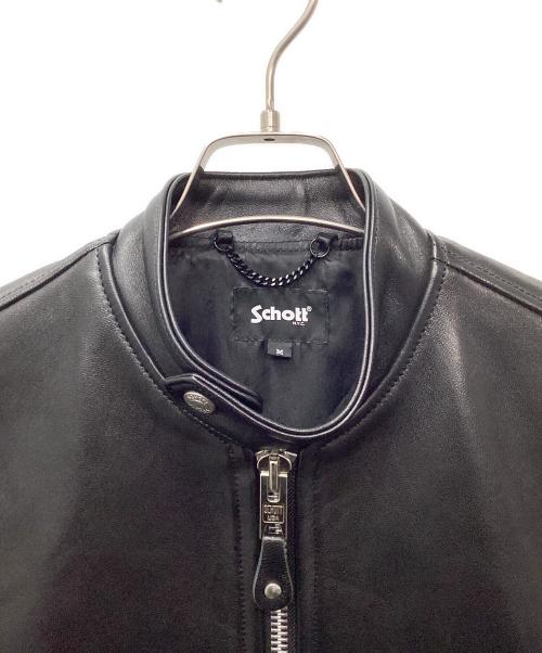 Schott（ショット）Schott (ショット) ラムレザーシングルライダースジャケット ブラック サイズ:Mの古着・服飾アイテム