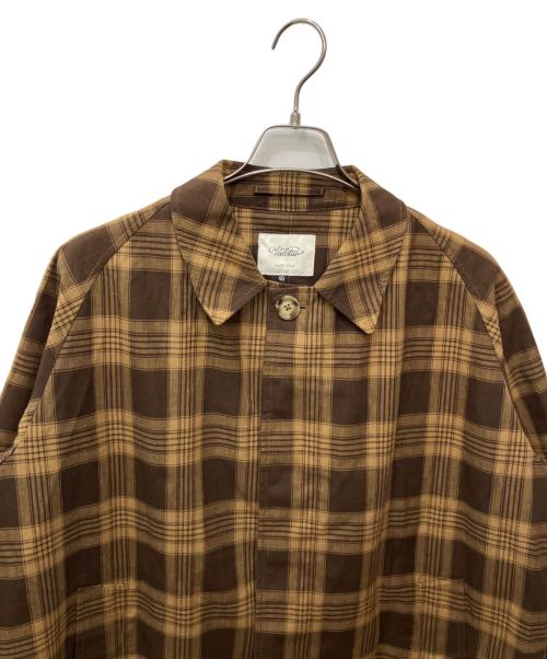 VALSTAR（ヴァルスター）Valstar (ヴァルスター) リネンコットンステンカラーコート ブラウン サイズ:46の古着・服飾アイテム