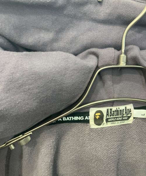 A BATHING APE（アベイシングエイプ）A BATHING APE (アベイシングエイプ) Double Shark Full Zip Hoodie/ダブルシャークフルジップフーディー パープル サイズ:Lの古着・服飾アイテム