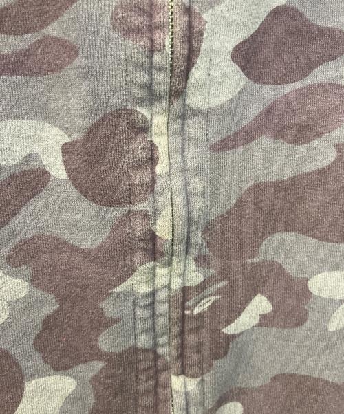 A BATHING APE（アベイシングエイプ）A BATHING APE (アベイシングエイプ) Double Shark Full Zip Hoodie/ダブルシャークフルジップフーディー パープル サイズ:Lの古着・服飾アイテム