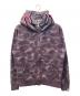 A BATHING APE（アベイシングエイプ）の古着「Double Shark Full Zip Hoodie/ダブルシャークフルジップフーディー」｜パープル