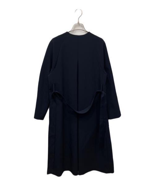 ANAYI（アナイ）ANAYI (アナイ) コンパクトストレッチノーカラーコート ネイビー サイズ:38の古着・服飾アイテム