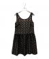 RED VALENTINO（レッドヴァレンティノ）の古着「ジャガードノースリーブワンピース」｜ブラック