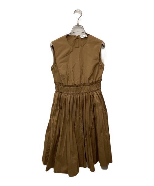 RED VALENTINO（レッドヴァレンティノ）RED VALENTINO (レッドヴァレンティノ) ノースリーブワンピース ベージュ サイズ:38の古着・服飾アイテム