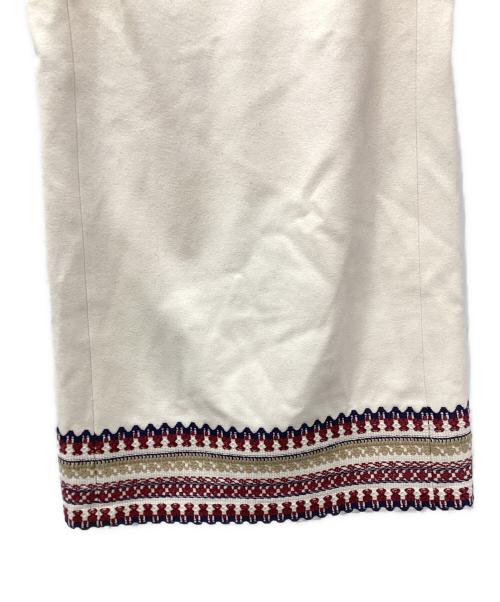 RED VALENTINO（レッドヴァレンティノ）RED VALENTINO (レッドヴァレンティノ) ウールノースリーブワンピース ベージュ サイズ:38の古着・服飾アイテム