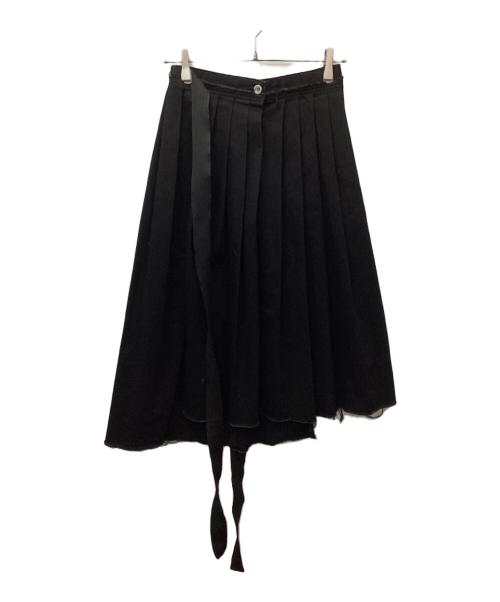 DIESEL（ディーゼル）DIESEL (ディーゼル) コーティングプリーツスカート ブラック サイズ:Sの古着・服飾アイテム