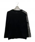 Y-3ワイスリー）の古着「Y-3 RAW EDGE 3 STRIPES LONG SLEEVE TEE」｜ブラック