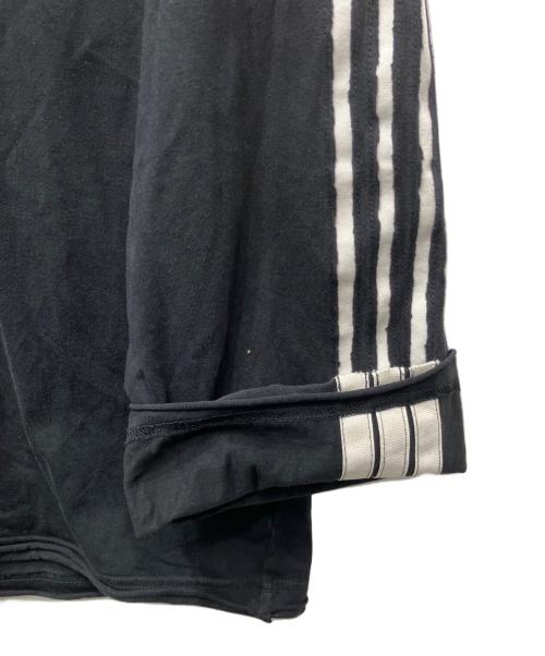 Y-3（ワイスリー）Y-3 (ワイスリー) Y-3 RAW EDGE 3 STRIPES LONG SLEEVE TEE ブラック サイズ:2XSの古着・服飾アイテム