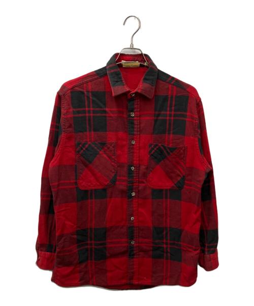 big mac（ビッグマック）BIG MAC (ビッグマック) ST JOHN'S BAY (セントジョンズベイ) ヘビーネルシャツ レッド サイズ:Lの古着・服飾アイテム