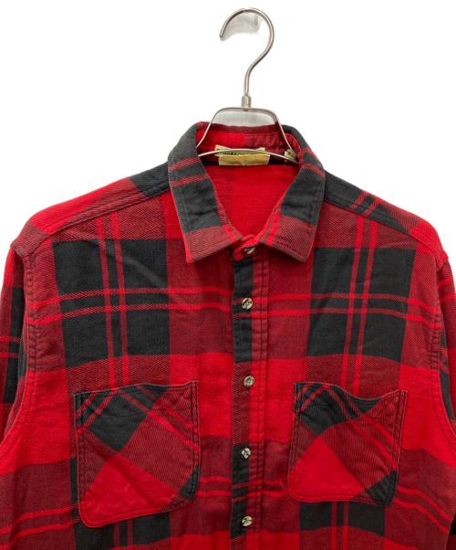 big mac（ビッグマック）BIG MAC (ビッグマック) ST JOHN'S BAY (セントジョンズベイ) ヘビーネルシャツ レッド サイズ:Lの古着・服飾アイテム