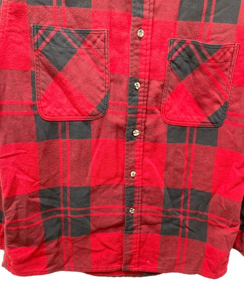 big mac（ビッグマック）BIG MAC (ビッグマック) ST JOHN'S BAY (セントジョンズベイ) ヘビーネルシャツ レッド サイズ:Lの古着・服飾アイテム