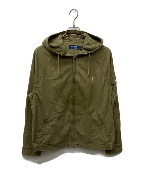POLO RALPH LAUREN（ポロ・ラルフローレン）POLO RALPH LAUREN (ポロ・ラルフローレン) Full Zip Hooded Jacket（フルジップフーデッドジャケット） オリーブ サイズ:Lの古着・服飾アイテム