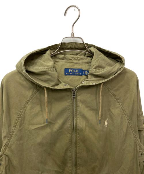 POLO RALPH LAUREN（ポロ・ラルフローレン）POLO RALPH LAUREN (ポロ・ラルフローレン) Full Zip Hooded Jacket（フルジップフーデッドジャケット） オリーブ サイズ:Lの古着・服飾アイテム