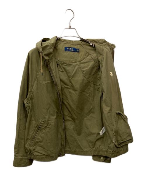POLO RALPH LAUREN（ポロ・ラルフローレン）POLO RALPH LAUREN (ポロ・ラルフローレン) Full Zip Hooded Jacket（フルジップフーデッドジャケット） オリーブ サイズ:Lの古着・服飾アイテム