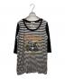 Hysteric Glamour（ヒステリックグラマー）の古着「New York Dolls print border long T-shirt」｜ホワイト×ブラック