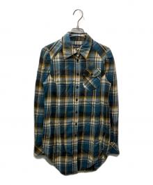 Hysteric Glamour（ヒステリックグラマー）の古着「チェック長袖シャツ」｜ブルー