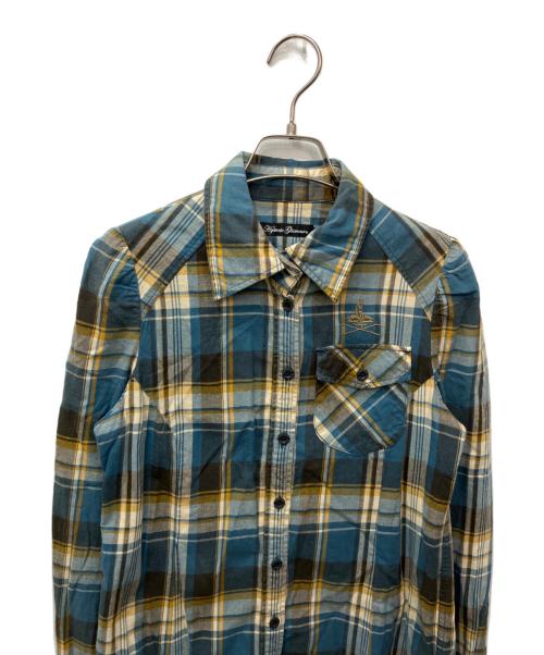 Hysteric Glamour（ヒステリックグラマー）Hysteric Glamour (ヒステリックグラマー) チェック長袖シャツ ブルー サイズ:FREEの古着・服飾アイテム