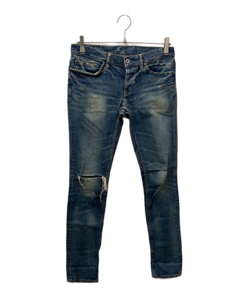 hysterics（ヒステリックス）hysterics (ヒステリックス) スキニーストレッチデニム（USED加工） インディゴ サイズ:Sの古着・服飾アイテム