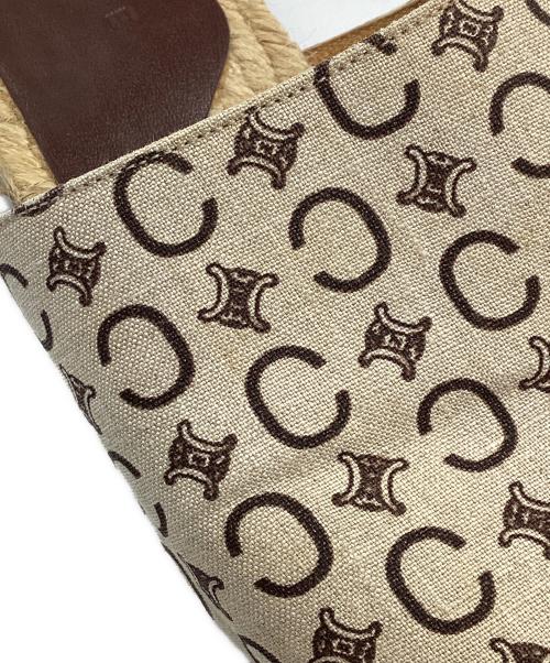 CELINE（セリーヌ）CELINE (セリーヌ) トリオンフジュートサンダル ベージュ サイズ:37の古着・服飾アイテム