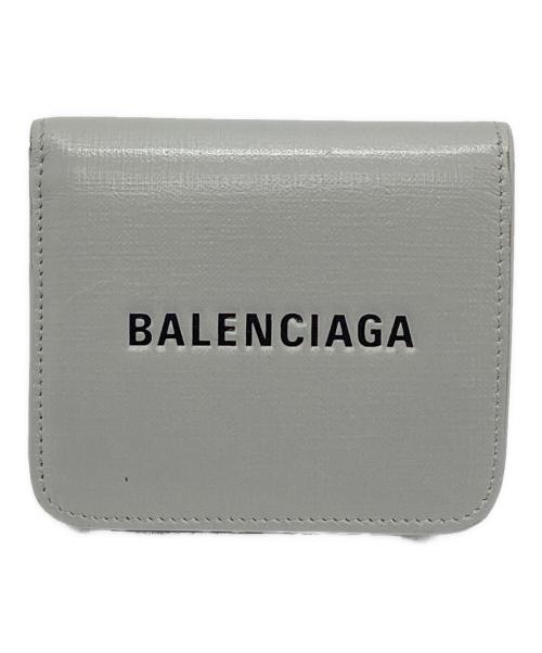 BALENCIAGA（バレンシアガ）BALENCIAGA (バレンシアガ) CASH COIN & CARD HOLDER WITH FLAP （コインキャッシュ&カードホルダーウィズフラップ） グレーの古着・服飾アイテム