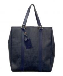 FENDI（フェンディ）の古着「ズッカ柄トートバッグ」｜ネイビー