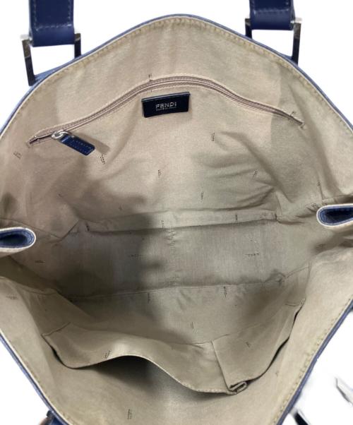 FENDI（フェンディ）FENDI (フェンディ) ズッカ柄トートバッグ ネイビーの古着・服飾アイテム