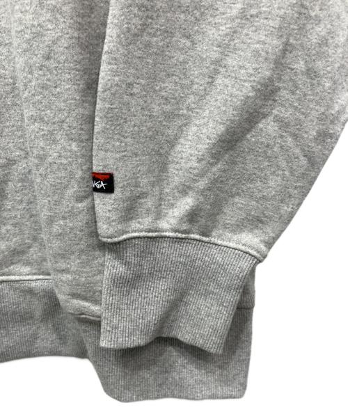 NANGA（ナンガ）NANGA (ナンガ) ECO HYBRID MINI BOX LOGO EMBROIDERY SWEATSHIRT グレー サイズ:Lの古着・服飾アイテム