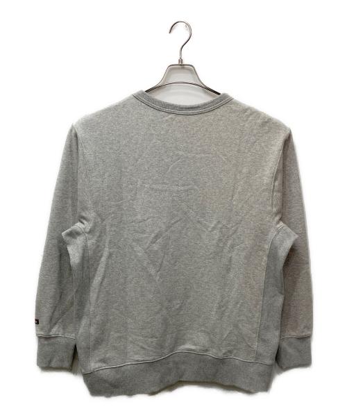 NANGA（ナンガ）NANGA (ナンガ) ECO HYBRID MINI BOX LOGO EMBROIDERY SWEATSHIRT グレー サイズ:Lの古着・服飾アイテム