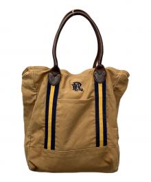 Rugby Ralph Lauren（ラグビーラルフローレン）の古着「レザーハンドルキャンバストートバッグ」｜カーキ