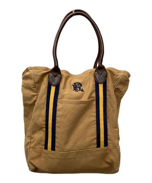 Rugby Ralph Lauren（ラグビーラルフローレン）Rugby Ralph Lauren (ラグビーラルフローレン) レザーハンドルキャンバストートバッグ カーキの古着・服飾アイテム