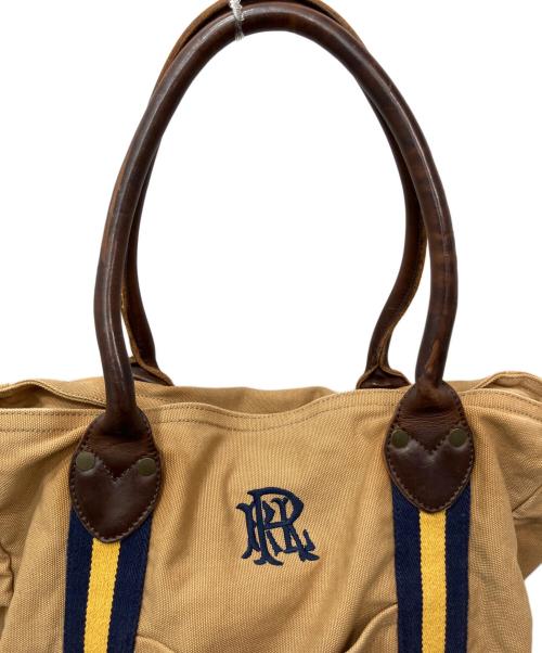 Rugby Ralph Lauren（ラグビーラルフローレン）Rugby Ralph Lauren (ラグビーラルフローレン) レザーハンドルキャンバストートバッグ カーキの古着・服飾アイテム