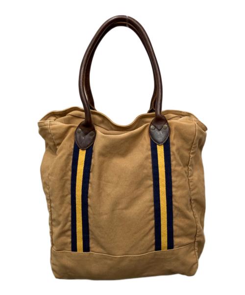 Rugby Ralph Lauren（ラグビーラルフローレン）Rugby Ralph Lauren (ラグビーラルフローレン) レザーハンドルキャンバストートバッグ カーキの古着・服飾アイテム