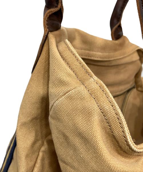 Rugby Ralph Lauren（ラグビーラルフローレン）Rugby Ralph Lauren (ラグビーラルフローレン) レザーハンドルキャンバストートバッグ カーキの古着・服飾アイテム