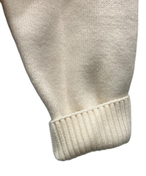 AMI Alexandre Mattiussi（アミアレクサンドルマテュッシ）AMI Alexandre Mattiussi (アミアレクサンドルマテュッシ) AMI DE COEUR KNIT HOODIE（ニットパーカー） ホワイト サイズ:Sの古着・服飾アイテム