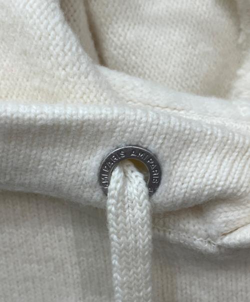 AMI Alexandre Mattiussi（アミアレクサンドルマテュッシ）AMI Alexandre Mattiussi (アミアレクサンドルマテュッシ) AMI DE COEUR KNIT HOODIE（ニットパーカー） ホワイト サイズ:Sの古着・服飾アイテム